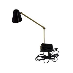 Dazor Adjustable Desk Lamp Black Small MCM 60's Works Hi/Low Setting Vintage